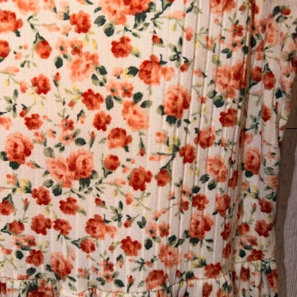 Jessica Simpson Floral Print Dress - Orange and White - Picture 3 of 3